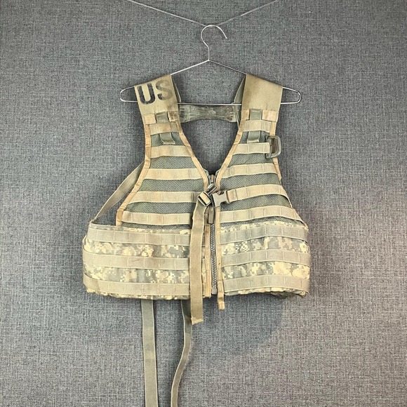 Other - US Military Tactical MOLLE Vest ACU‎ Digital Camo Adjustable Plate Carrier Large